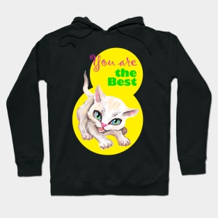 Sweet cute white kitten best friend. Love you cat. Hoodie